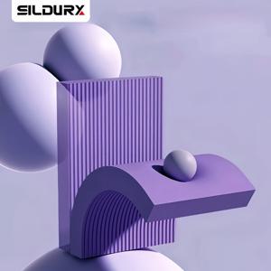 SILDURX 두꺼운 폼 밸런스 매트 1개, 부드러운 무릎 지지대 포함 - 미끄럼 방지 텍스처 표면, 요가, , 코어 트레이닝, 헬스장용 운동 매트, 신체 운동용, 모든 피트니스 수준에 적합, 퍼플 색상 선택 가능