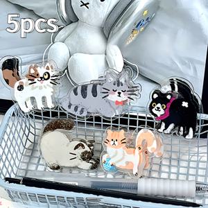 5개 만화 PP 클립, 노트 스티커 클립, 봉인 클립 플라스틱 폴더, 튼튼한 보관 클립, 노트, 시험, 사무실 문서, 책, 주방 보관용으로 적합