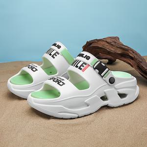 남녀공용 메카 테마 키높이 슬리퍼 - 해변, 캐주얼웨어, 야외용으로 적합한 통굽 샌들, 통기성 있는 양방향 슬라이드 쿠션 솔 스니커즈 (남녀공용)