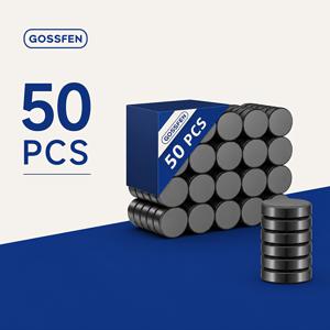 GOSSFEN 원형 페라이트 자석 50개입 20mm X 3mm, 블랙 자석, 냉장고, 사무실, 가정용 티슈용 강력한 영구 자석