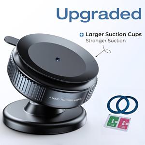 2-in-1 높이 조절 접이식 자기 휴대폰 홀더, 360도 회전, 강력한 진공 흡착 컵, 헬스장, 거울, 자동차 등 다양한 상황에 적합, 모든 스마트폰과 호환, 아이폰 듀오용 휴대폰 스탠드, 아이폰 프로 맥스용