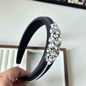 1개 헤비 산업 풀 스펀지 얇은 엣지 헤어밴드 라이트 럭셔리 울트라 스파클링 하이 크라운 헤어밴드