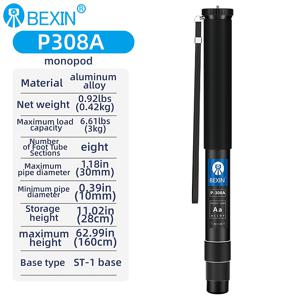 BEXIN 신축형 경량 휴대용 미니 카메라 모노포드 휴대폰 거치대 핸드헬드 유니포드 DSLR 카메라 비디오 모노포드 소니 캐논용