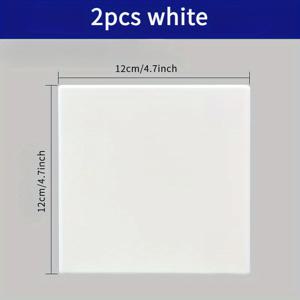 2개 세트 12cm/4.7인치 화이트 직사각형 콘센터 커버 플레이트 - 벽 구멍 차단용 장식 전기 콘센터 커버, 모던 인테리어 디자인을 위한 내구성 있는 플라스틱 벽면 커버, 디자인