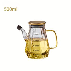 Sunfiona 1개 시리즈 오일 펌프 - 16.91oz/23.67oz/30.43oz 수정 유리, 각도 조절 주둥이와 편안한 손잡이, PVC 무첨가, 식기세척기 사용 가능 - 요리용 기름용으로 완벽, 주방 필수품 | 모던 주방용품 | 내구성 있는 유리