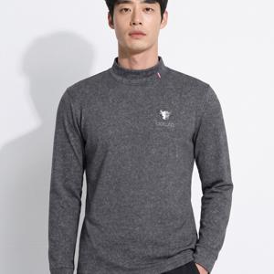 남성 도톰 따뜻한 기모 멜란지 반폴라 티셔츠 윈터아머(M6WT50)