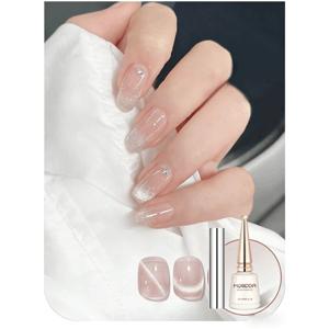 트렌드 캣아이 젤 네일 15ml 발바닥 마그넷 포함 세트 부드럽고 달콤한 몽환적인 무드 홈케어 셀프 네일, 지속적인 광택 젤리 네일, 네일아트 DIY