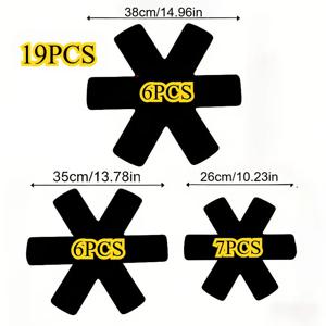 19개 세트 고품질 논스틱 냄비 패드, 스크래치 방지 패턴, 세탁 가능 재사용 가능 펠트 냄비 패드, 모든 조리 기구에 사용 가능, 조리 기구 보호, 내구성, 미끄럼 방지, 호환 가능