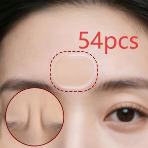 54개입/자체 접착식 수면 이마 스티커 - 재사용 가능한 탄성 얼굴 패치 - 이마에 적합 - 전체 얼굴에 사용 가능 - 세척 가능, 재사용 가능 접착제 - 휴대하기 편리하고 콤팩트 - 데일리 사용, 여행용 - 남녀 공용