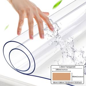 PVC 1.0mm 두께 투명 테이블보, 투명 테이블 패드 보호대, 테이블 표면 보호대, 가정 호텔 식탁 차 테이블 가정용, 커피 테이블 일상 가정용 테이블 패드에 적합