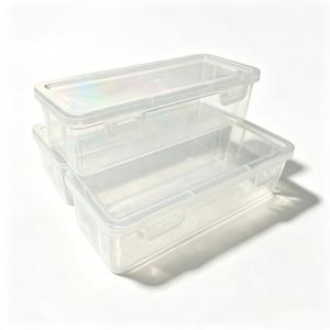 고밀도 투명 수납 상자 6개 세트 - 상자 3개 + 뚜껑 3개, 스냅락 밀봉 뚜껑 디자인, 가볍고 휴대가 간편함, 대용량 내구성 플라스틱 정리함, 책상 및 서랍 정리함, 연필 및 사무용품 보관용, 가정 및 사무실용으로 적합, 공간 절약형 책상 수납 솔루션, 크리스마스 및 할로윈을 위한 이상적인 선물, 가정용 일상 잡화 수납 세트