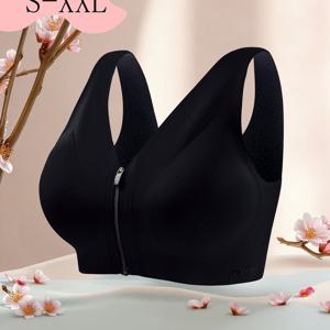심리스 앞면 지퍼 브라
