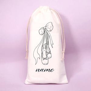 맞춤 이름/텍스트 발레화 선물 가방, 부드럽고 튼튼한 댄스화 보관 가방 - 라틴 댄스화용 특별한 드로스트링 보관 가방, 안전한 잠금 디자인 - 댄스 애호가를 위한 이상적인 선택