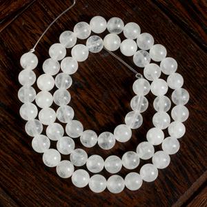 4-8mm 천연 화이트 쿼츠 라운드 비즈, 천연석 목걸이 팔찌 귀걸이, 주얼리 제작용, 주얼리 추가, 루스 인조 보석