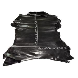 블랙 원피스 양가죽, 두께 0.5-0.7mm, 부드럽고 자연스러운 특허광택, 지갑, 카드 홀더, 소형 가죽 제품, 가죽 재킷 찢김 수리, 가죽 재킷, 가죽 스커트, 가방 안감, 장갑, 컵받침 및 기타 DIY 수제품 제작용