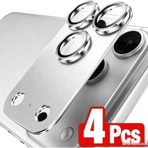 4개 세트 패션 알루미늄 합금 아머 폰 후면 카메라 렌즈 보호 필름, 아이폰 18 Pro Max / 18Pro / 17 Pro Max / 17Pro 호환