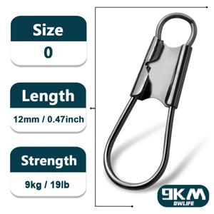 9KM 24개 낚시 인터락 스냅 스테인리스 스틸 안전 스냅 낚시 클립 바닷물 담수 빠른 교체 고속 클립 커넥터