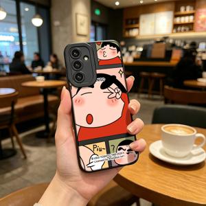 휴대폰 케이스 - 프린트 휴대폰 케이스 - 크레용신ちゃん TPU 휴대폰 케이스 애니메이션 만화 예쁜 디자인 삼성 갤럭시 S26 울트라/S25 플러스/S24 FE/S23/S22 시리즈