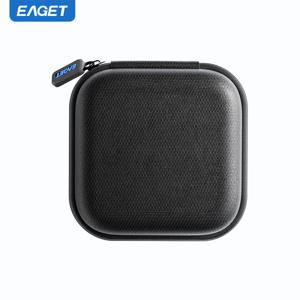 EAGET EB004 미니 사각 지퍼 아라운드 수납 가방, 데이터 케이블 파우치, 가벼운 여행용 이어폰 정리함