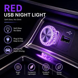 3개 LITSHOW 미니 USB LED 차량용 조명 멀티컬러 앰비언트 장식 램프 USB 전원, 차량 침실 책상 파티 크리스마스 발렌타인데이 선물용, 다양한 색상 옵션 제공
