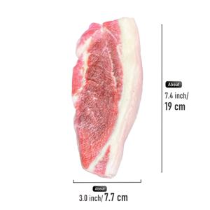CNEZOMP 사실적인 레진 고기 슬라이스 모델 - 19cm 확장형 조각품, 장식용, 바베큐 가게 진열대, 파티 소품, 및 테마 마켓용, 신선한 고기 슬라이스 조각상 장식, 할로윈 추수감사절 크리스마스 장식용 수집용 피규어