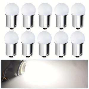 10개입 고휘도 차량 LED 방향지시등 렌즈 1156, 1157, S25, G18, R5W, R10W, Ba15S, P21W, 9456CW, 7456R 안개등, 후진등, 브레이크등, 흰색/빨간색/노란색, 옵션, 간편한 설치 12V, 배터리 없음