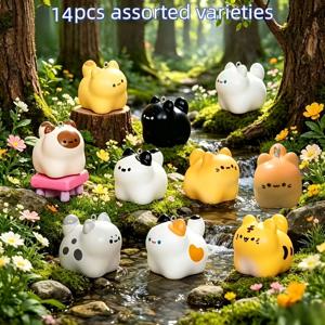 14개 랜덤 혼합 아기 고양이 펜던트 - DIY 주얼리 제작, 팔찌, 목걸이, 귀걸이용 - 초보자와 전문가를 위한 완벽한 수공예 선물 - 주얼리 액세서리 참