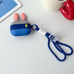 매우 창의적인 만화 토끼 모양 손목 스트랩 무선 블루투스 이어폰 케이스, for 3/4/PRO 2 및 신형 Pro 3세대용
