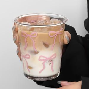 유리 커피 컵 1개, 투명 컵, 물, 우유, 카푸치노, 차, , 라떼 및 뜨거운 음료에 적합, 생일 및 휴일 선물로 완벽