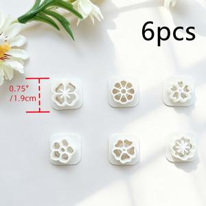 6개 미니 꽃 모양 폴리머 클레이 커터, 봄 데이지 모양 몰드 세트, 소프트 클레이 귀걸이 몰드, DIY 취미용, 정밀 커팅, 재사용 가능 몰드, DIY 소프트 클레이 귀걸이 및 공예 용품, 고정밀 플라스틱 주얼리 제작 키트, 초보자 및 주얼리 아티스트용, 클레이 몰드, 완벽한 선물
