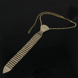 남녀 패션 큐빅 목걸이-웨딩패션 액세서리, 반짝이는 무대용 조절 가능한 넥타이, 공연 무대 의상 코디네이션에 적합
