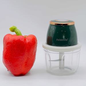 FEIZSMILE 전동 마늘 다지기 무선 미니 푸드 프로세서, 모터 다지기 시스템, 350ml 대용량, 마늘, 생강, 양파, 고추에 적합, 배터리, 캠핑, 피크닉용, 컴팩트 디자인