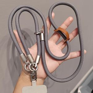 휴대폰용 분리형 다기능 손목 및 목 스트랩, 길고 심플한 투톤 3-in-1 크로스바디 스트랩, 야외 여행용 범용 분실 방지 스트랩