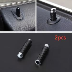 카본 파이버 텍스처 2개 차량 내부 도어 잠금 커버, BMW E60 E70 E90 F10 F20 F22 F30 F32 F25 F26 F15 F16에 적합