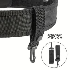 나일론 MOLLE 웨빙과 메탈 스냅이 있는 벨트 후크 키체인 2개 - 클립, 벨트 키체인, 나일론 웨빙, 벨트 후크 클립, 키링 클립, 등산, 하이킹 등 야외 활동용, 배터리 없음