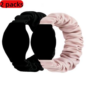2개 팩 여성 헤어 타이 탄성 시계 밴드, 20mm 소프트 스트레치 교체 스트랩, 삼성 7 6 5 4 FE 40mm 44mm, 워치 6 클래식 47mm 43mm, 워치 5 프로 45mm, 워치 4 클래식 46mm 42mm, 화웨이 워치 GT2 GT3 42mm 호환