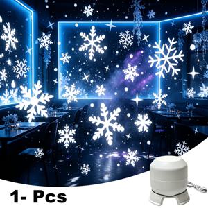 360도 회전 빙산 눈꽃 프로젝션 조명, USB 플러그 앤 플레이, 침실 할로윈 파티 테이블 장식, 특별한 할로윈 선물 크리스마스 선물