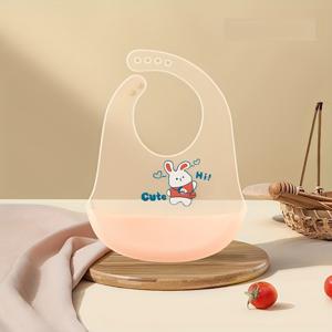 아기 실리콘 턱받이 1개, 여름용 어린이 음식 주머니, 流诞걸레, 가볍고 얇은 고품질 아동용 턱받이