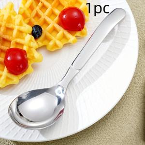 두꺼운 스테인리스 스틸 스푼 1개, 가정용 창의적인 식사 스푼, 밥 스푼, 한국식 냄비 스푼, 수프 스푼, 가정, 식당 및 식당에 적합