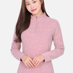 여성 도톰한 양기모 목까지 따뜻한 집업 티셔츠 올데이(W6WT15)