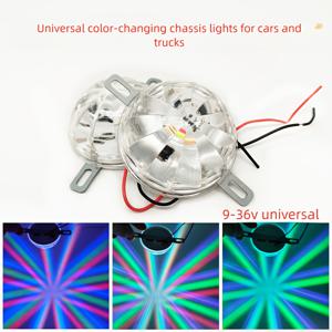 자동차 트럭 섀시 LED 앰비언트 조명, 12V/24V 멀티컬러 스트로브 화관형 바닥등, 장식용 점멸등
