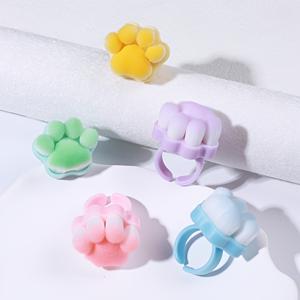 2개/5개 부드러운 강모 네일 먼지 제거 브러쉬 세트, 귀여운 고양이 발바닥 모양, 네일 및 페디큐어 도구, 가는 강모 브러쉬로 손과 발톱의 먼지 쉽게 제거, 휴대용 네일 파우더 리무버, 전문가용 핸드 앤 풋 뷰티 키트 네일 도구