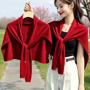 여성 가디건 - 여름용 부드러운 아우터 드롭 숄더 스타일 에어컨 방 숄 타이 프론트 가디건 올 시즌 출퇴근 넥 스카프 케이프 간편한 솔리드 엘레강트 스카프 - 패션 여성 의류, 선물