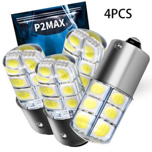4개 LED 차량 후미등 브레이크등 후진등 전조등 안개등 1156 Ba15S P21W 1157 Bay15D P21/5W S25 G18, 24개의 고휘도 3030 LED 비드, 긴 수명, 간편한 설치, 배터리 없음