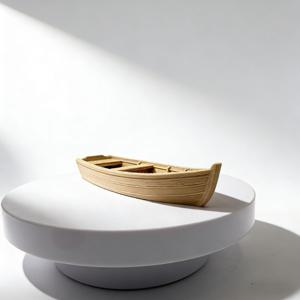 1 빈티지 소형 나무 보트 3D 프린팅 장식 장식품, 솔리드 우드 그레인 보트 모델, 서재, 티 테이블, 디스플레이 캐비닛에 적합, 할로윈 추수감사절 크리스마스 장식 수집용 피규어를 위한 문학 애호가 전용