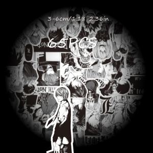 65개 흑백 애니메이션 두들 스티커, 창의적인 장식 스티커, , 스케이트보드, 기타, 자전거, 헬멧, 냉장고, 사이클링 스티커 및 데칼용, 노트북용 다기능 DIY 장식 스티커, 휴일 및 생일 선물