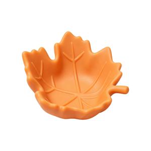 1개 오렌지색 3D 프린트 단풍잎 수납 홀더, 섬세한 잎 모양 수납 용기, 화장대 또는 현관에서 작은 잡화를 정리
