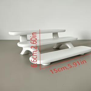 3단 사다리형 선반, 피규어 탁상용 진열대, 진열대, 욕실 조리대 정리대, 책상 문구류 정리대, 샘플 화장품 보관대, 플라스틱 계단형 수납 선반, 소형 가정용 조리대 진열 및 수납대