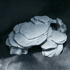 3D 프린팅 암석 어항 장식, PLA 어항 장식품, 베타 시클리드용 사실적인 돌 동굴 은신처, 담수 해수 수중 장식, 안전한 무독성, 물고기 자연 서식지, 수족관 취미 애호가를 위한 선물