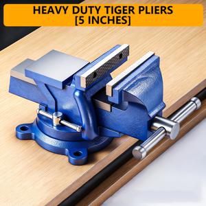 Heavy Duty Bench Vise Cast Iron Vise with 360° Flexible Swivel Base Home Work Swivel Bench Vi with Anvil, Lightweight Ball Ink Table Work Bench Vi with Rotating Base